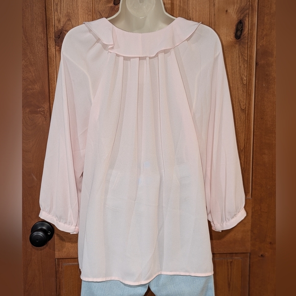 Elle Blush Ruffle Blouse - Picture 3 of 7